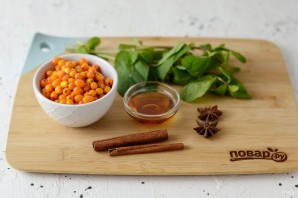 Чай с облепихой и мятой