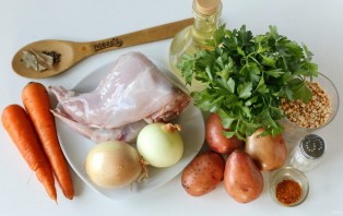 Гороховый суп с кроликом