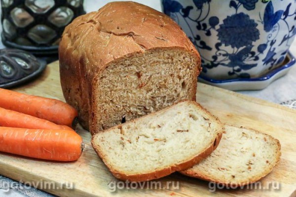 Хлеб для тостов с сушеной морковью 