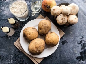 Картофельные клецки с грибами