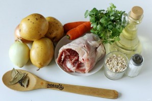 Картофельный суп с кроликом