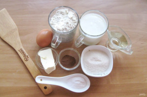 Кекс на кефире с корицей