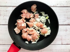 Киш с курицей и стручковой фасолью