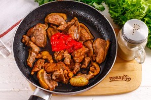 Китайский салат с курицей терияки