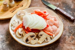 Курица с грибами по-китайски