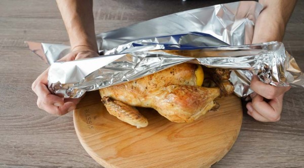 Курица, запеченная в фольге, пошаговый рецепт с фото