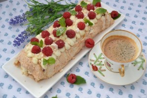 Меренговый рулет с маскарпоне Меренговый рулет с маскарпоне