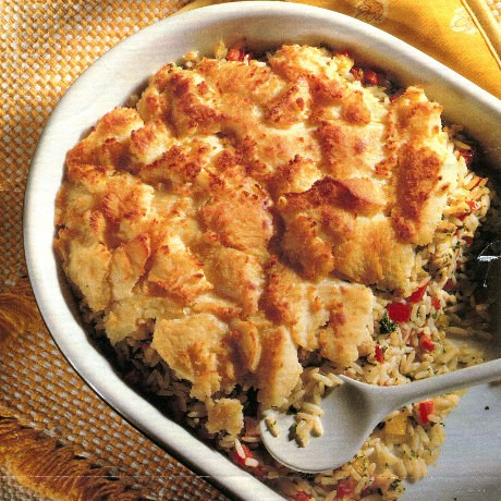 Рисовая запеканка с индейкой