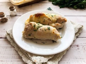 Рулетики из куриного филе с творожным сыром