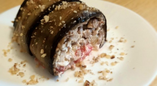 Салат с курочкой и баклажаном-гриль, пошаговый рецепт с фото