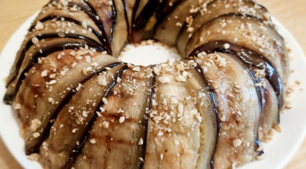 Салат с курочкой и баклажаном-гриль, пошаговый рецепт с фото