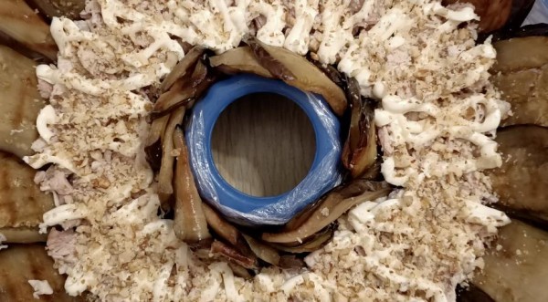 Салат с курочкой и баклажаном-гриль, пошаговый рецепт с фото