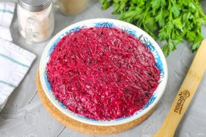 Селедка под шубой с мандаринами