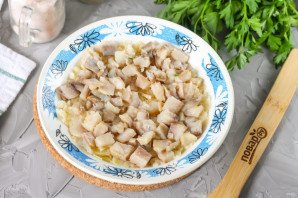 Селедка под шубой с мандаринами