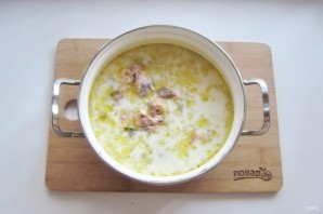 Сливочный суп с красной рыбой