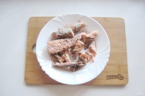 Сливочный суп с красной рыбой