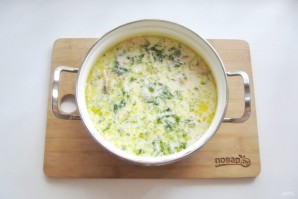 Сливочный суп с красной рыбой