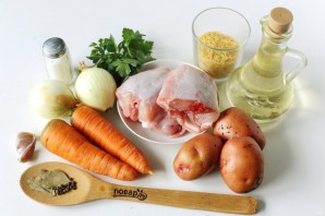 Суп с кроликом и вермишелью