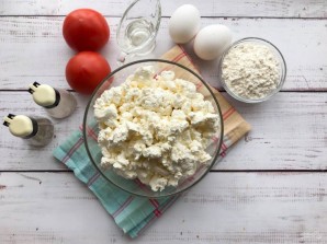 Творожная запеканка с помидорами