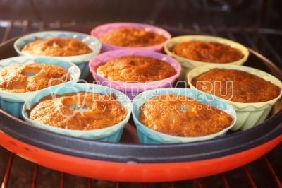 Творожные кексы в силиконовых формочках Творожные кексы в силиконовых формочках