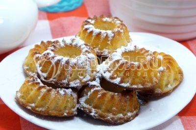 Творожные кексы в силиконовых формочках Творожные кексы в силиконовых формочках