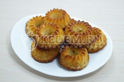 Творожные кексы в силиконовых формочках Творожные кексы в силиконовых формочках