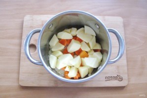 Тыквенный суп с мясом краба