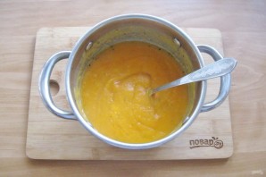 Тыквенный суп с мясом краба