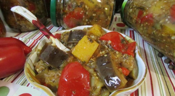 Закуска с баклажанами и тыквой, пошаговый рецепт с фото Закуска с баклажанами и тыквой, пошаговый рецепт с фото