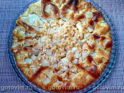 Заливной пирог с грушами на кефире Заливной пирог с грушами на кефире