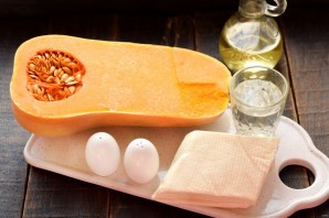 Запеченная тыква с брынзой