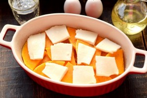 Запеченная тыква с брынзой