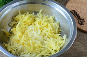 Запеканка из тертого картофеля с фаршем