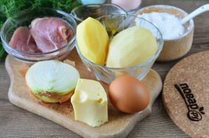 Запеканка из тертого картофеля с фаршем