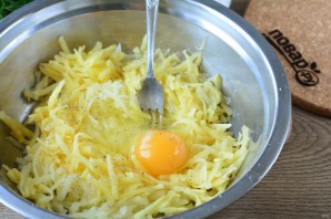 Запеканка из тертого картофеля с фаршем