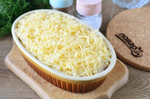 Запеканка из тертого картофеля с фаршем