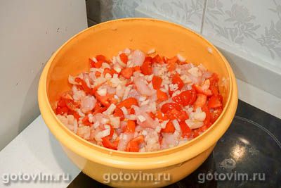 Запеканка из тертого картофеля с куриной грудкой и овощами Запеканка из тертого картофеля с куриной грудкой и овощами