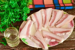 Засолка сала с чесноком и перцем