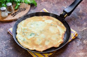 Блины на кефире с зеленью Блины на кефире с зеленью