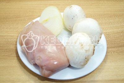 Блины с курицей и грибами Блины с курицей и грибами