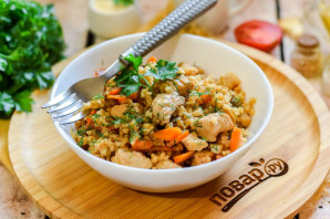 Булгур с индейкой и овощами Булгур с индейкой и овощами