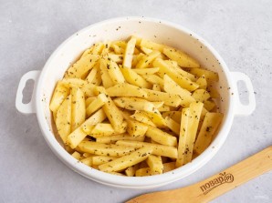 Картофель фри с яичным белком в духовке