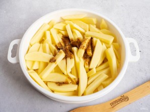 Картофель фри с яичным белком в духовке