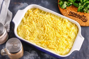 Картофельная запеканка с печенью трески