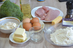 Киш с индейкой и брокколи