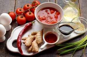 Китайский суп с яйцом