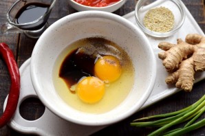 Китайский суп с яйцом