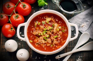 Китайский суп с яйцом