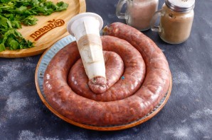 Колбаса из гречки и куриной печени