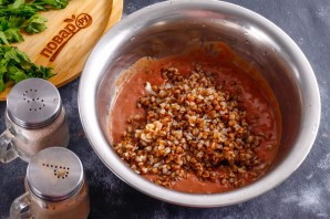 Колбаса из гречки и куриной печени